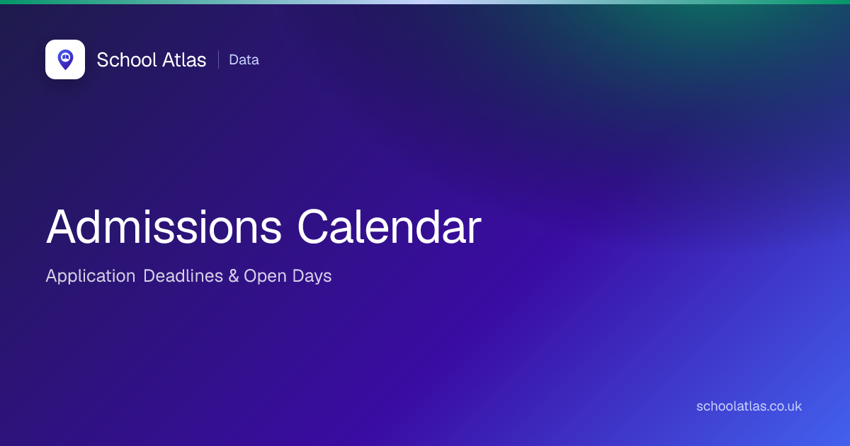 Admissions Calendar & Application Deadlines | School Atlas