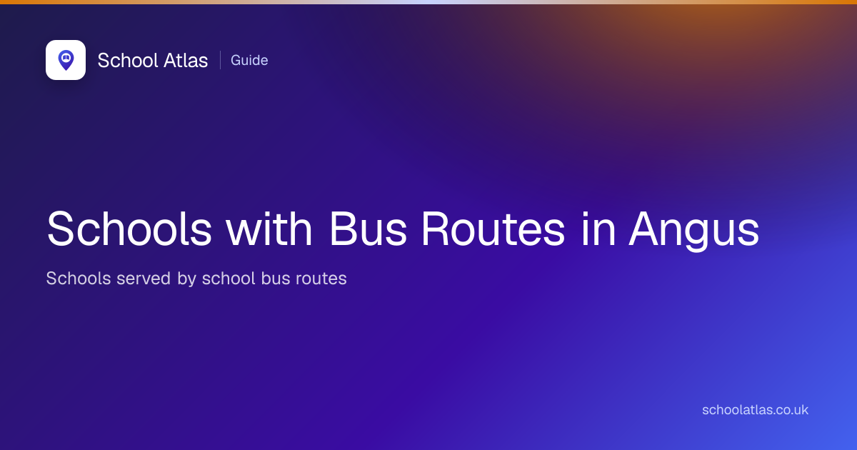 Schools with Bus Routes in Angus