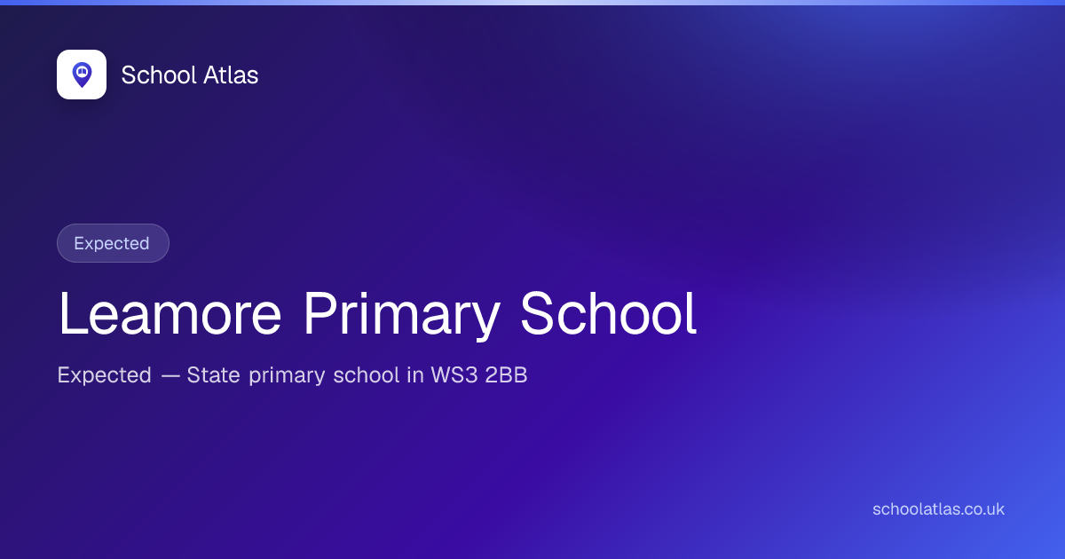 Leamore Primary School — Expected | Walsall