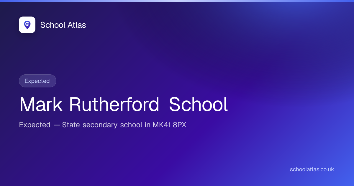 Mark Rutherford School: Ofsted, Results & Catchment 2026 | Bedford