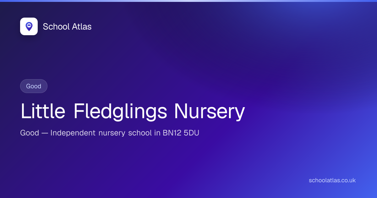 Little Fledglings Nursery — Good | West Sussex