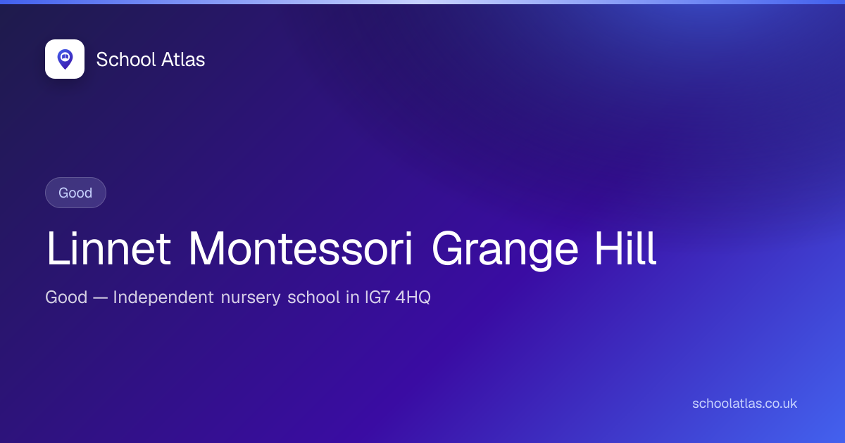 Linnet Montessori Grange Hill: Ofsted, Results & Catchment 2026 | Redbridge