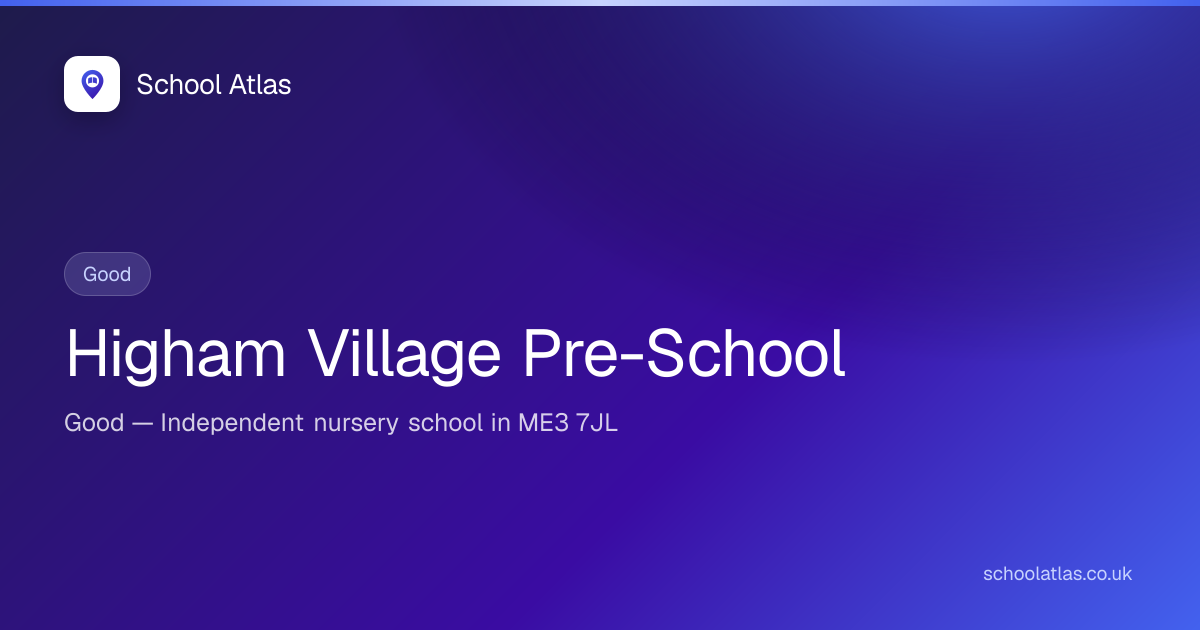 Higham Village Pre-School — Good | Kent