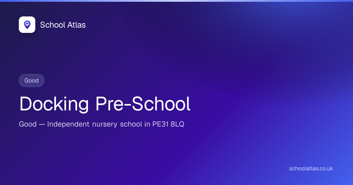 Docking Pre-School — Good | Norfolk