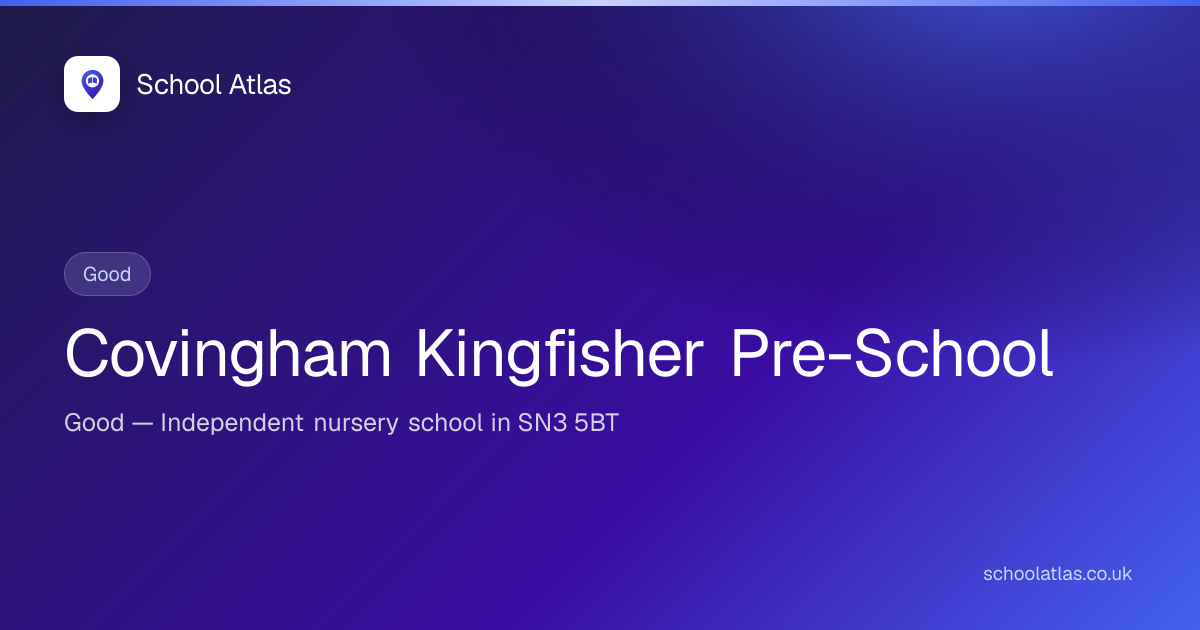 Covingham Kingfisher Pre-School — Good | Swindon