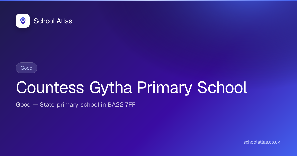 Countess Gytha Primary School — Good | Somerset