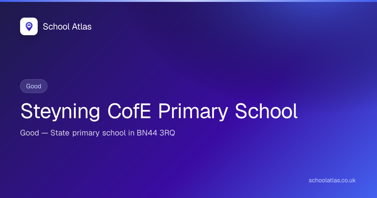 Steyning CofE Primary School — Good | West Sussex