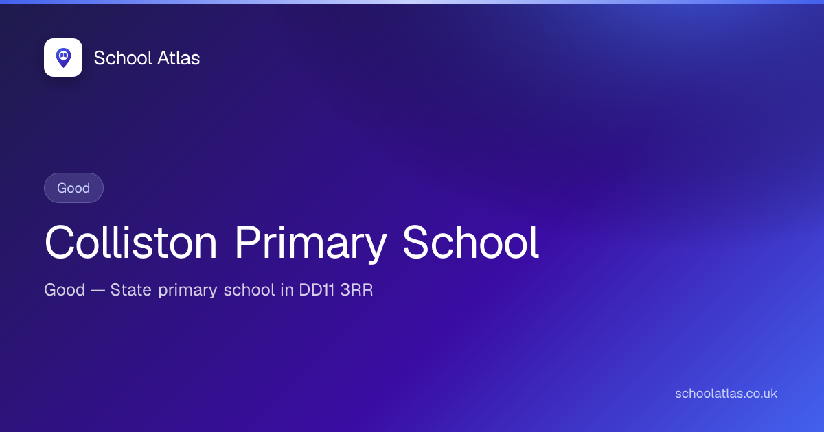Colliston Primary School: Education Scotland, Results & Catchment 2026 ...