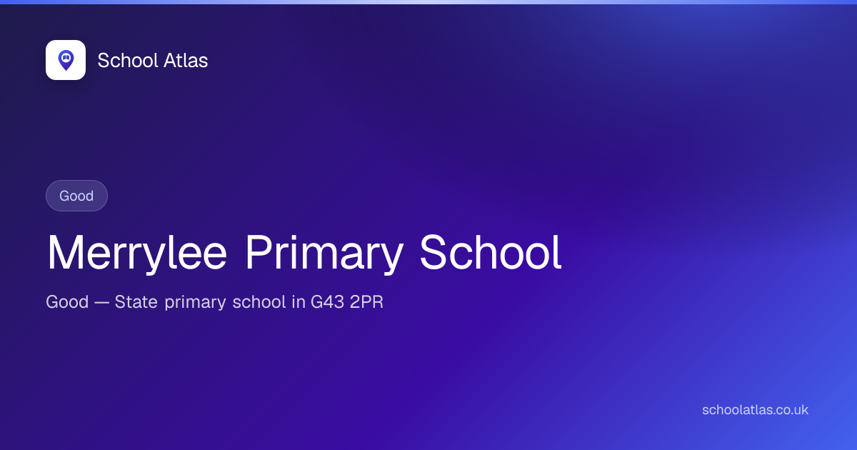 Merrylee Primary School: Education Scotland, Results & Catchment 2026