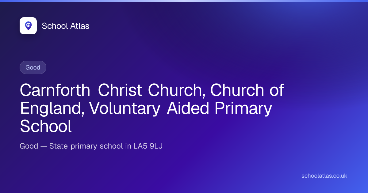 Carnforth Christ Church, Church of England, Voluntary Aided Primary ...