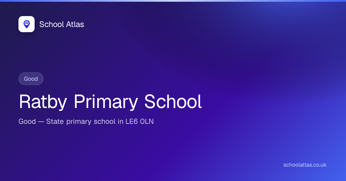 Ratby Primary School: Ofsted, Results & Catchment 2026 | Leicestershire