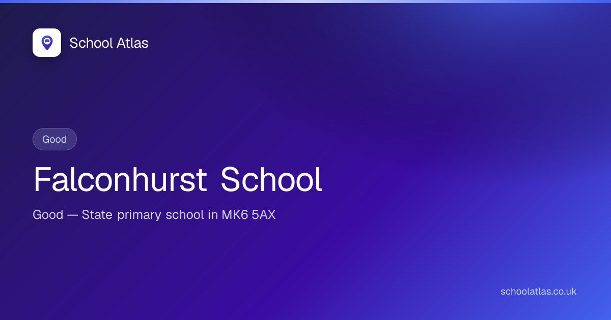 Falconhurst School: Ofsted, Results & Catchment 2026 | Milton Keynes
