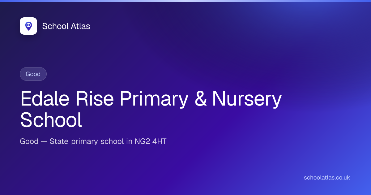 Edale Rise Primary & Nursery School: Ofsted, Results & Catchment 2026