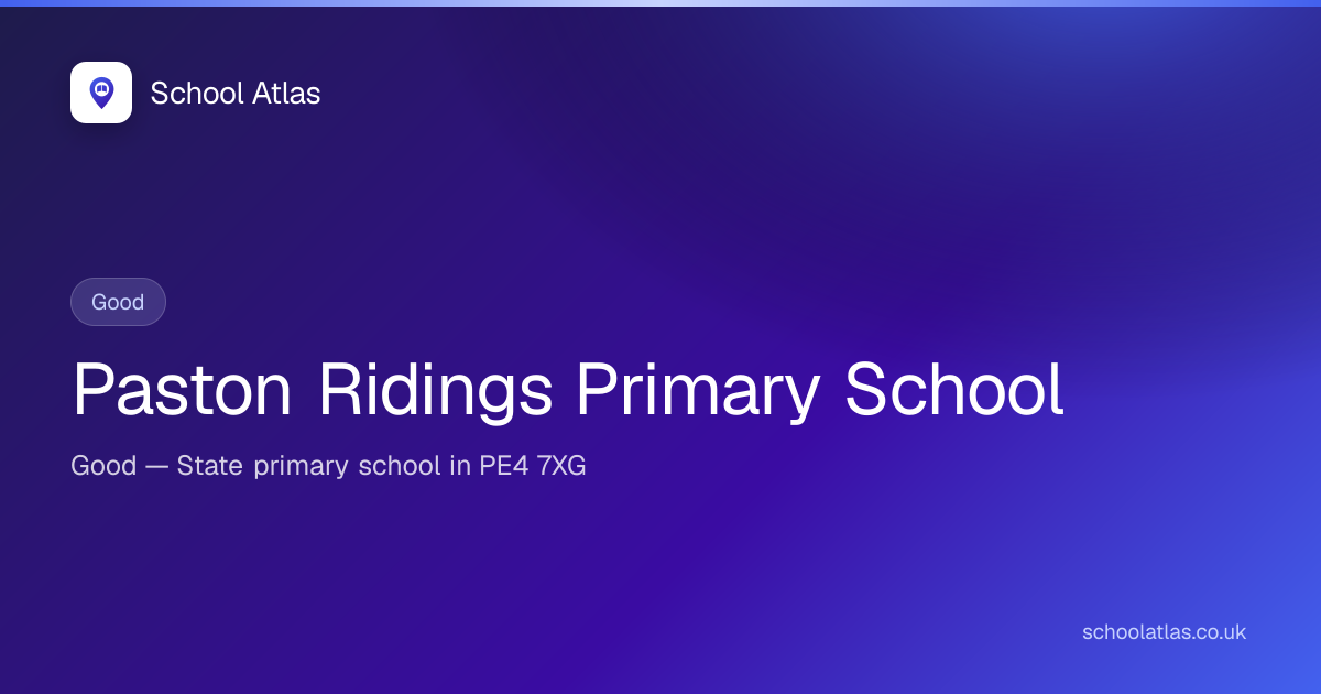 Paston Ridings Primary School — Good | Peterborough