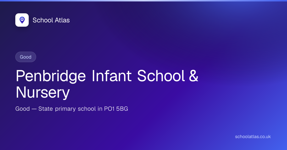 Penbridge Infant School & Nursery: Ofsted, Results & Catchment 2026 ...
