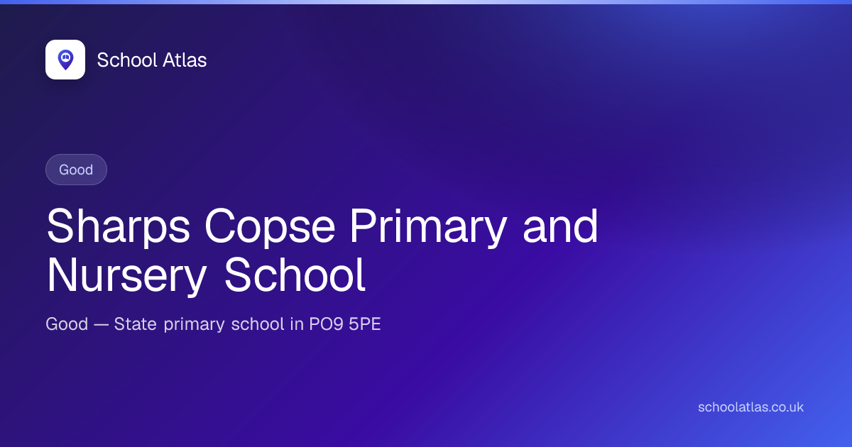 Sharps Copse Primary and Nursery School: Ofsted, Results & Catchment ...