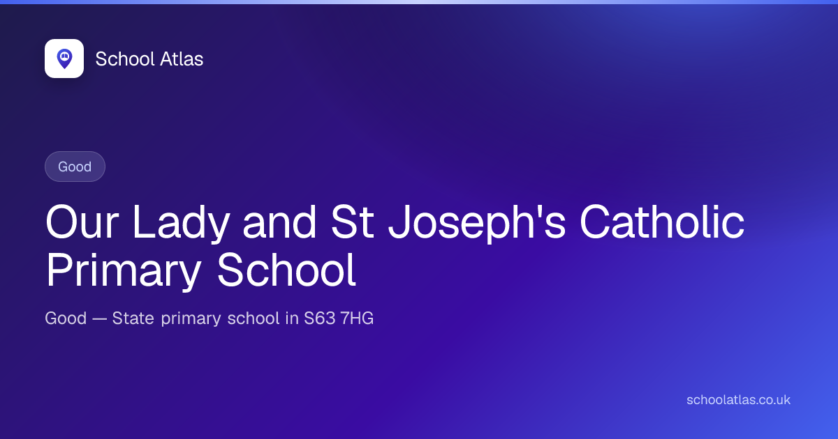 Our Lady and St Joseph's Catholic Primary School: Ofsted, Results ...