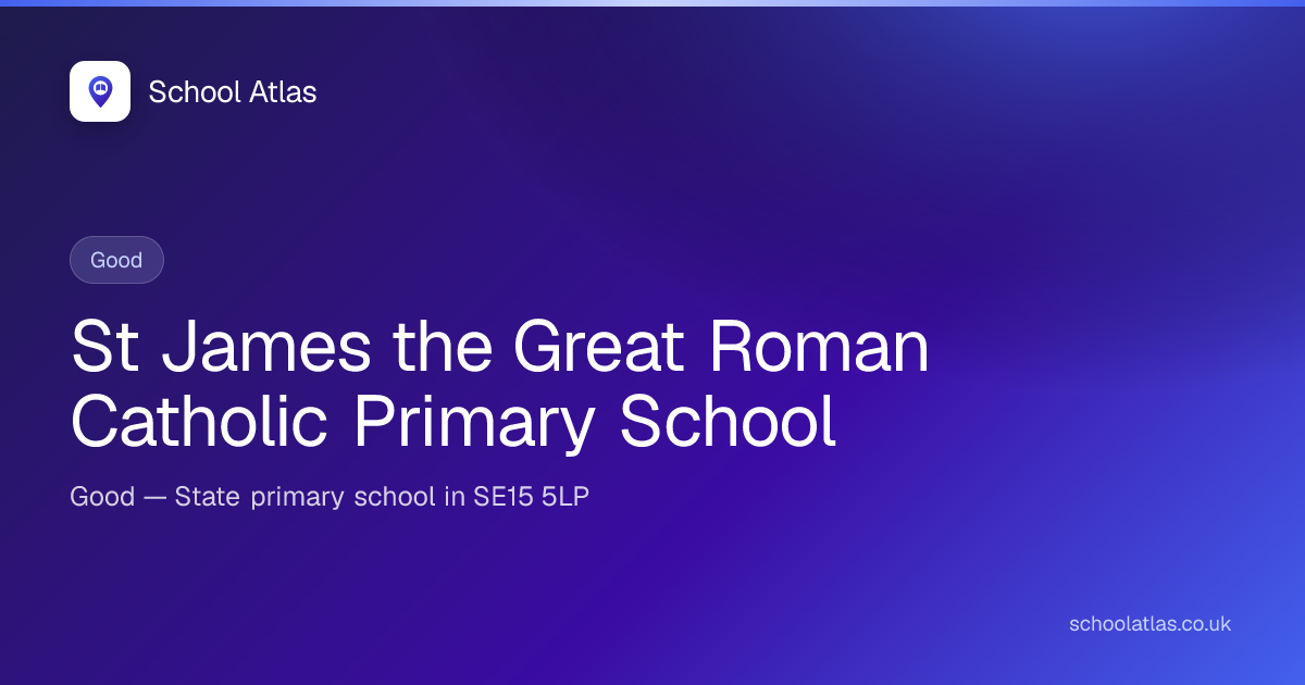 St James the Great Roman Catholic Primary School — Good | Southwark