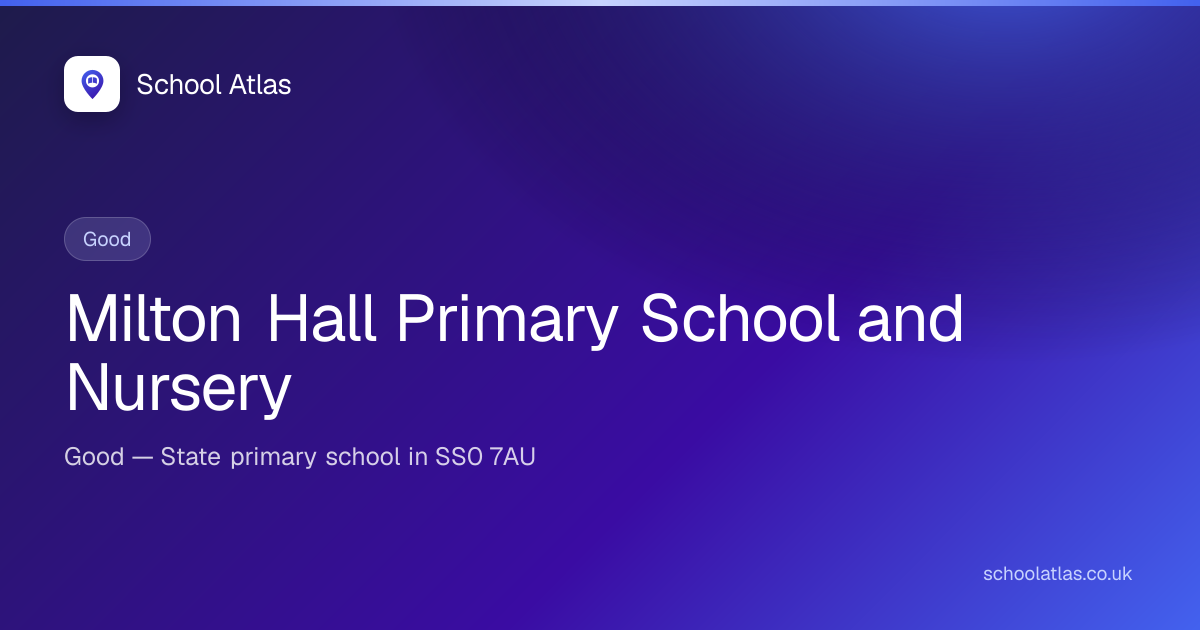 Milton Hall Primary School and Nursery: Ofsted, Results & Catchment ...