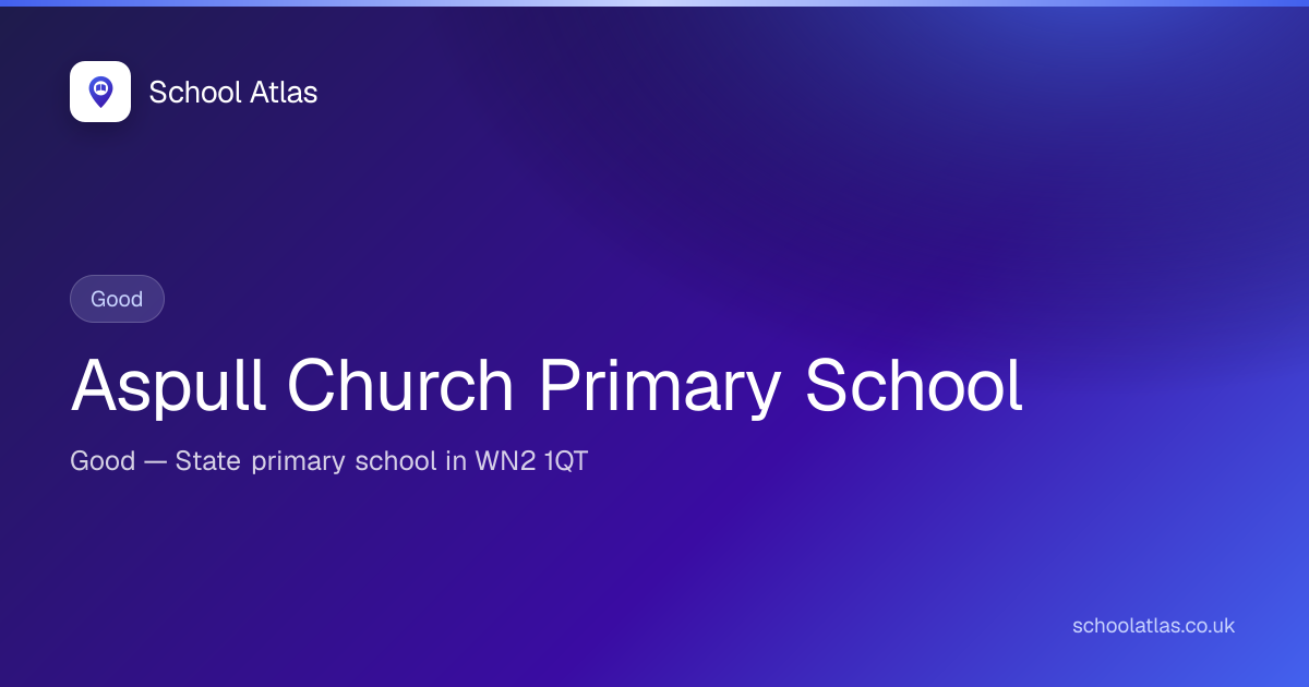 Aspull Church Primary School: Ofsted, Results & Catchment 2026