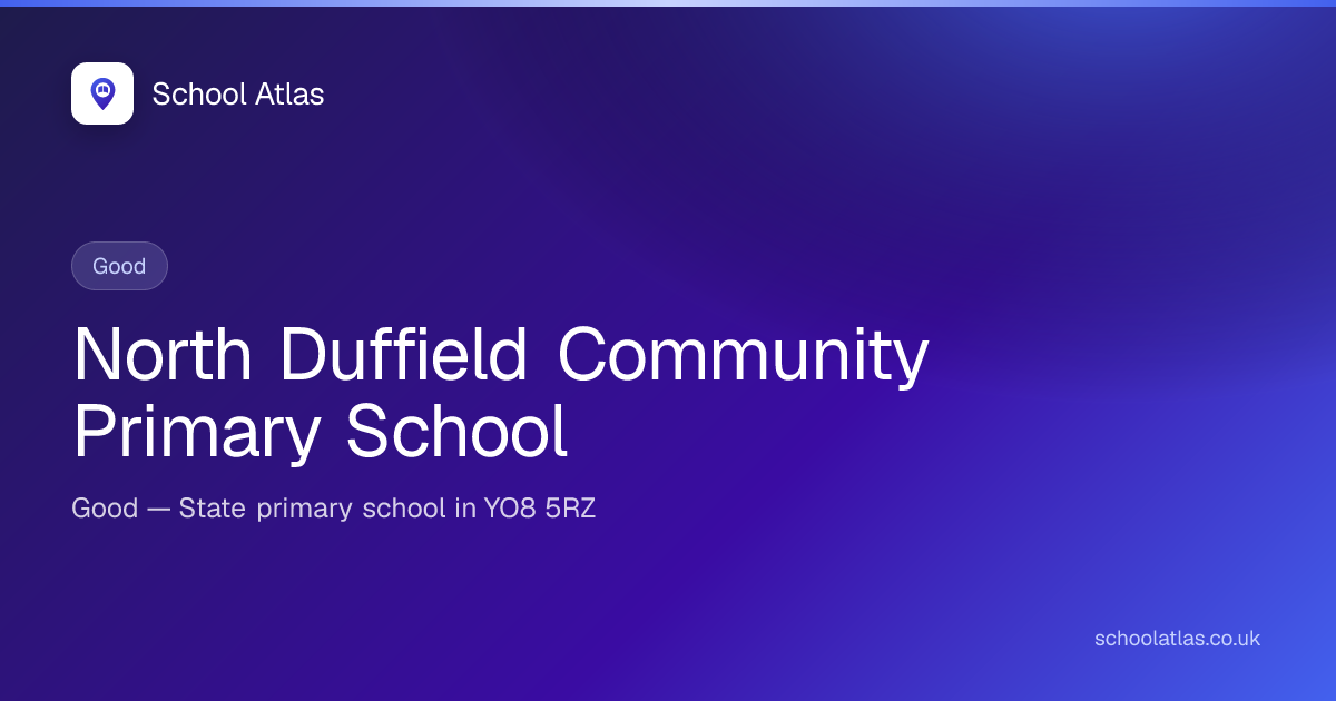 North Duffield Community Primary School — Good | North Yorkshire