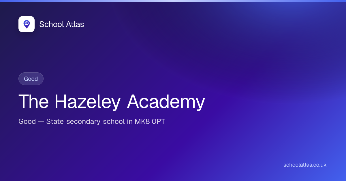 The Hazeley Academy: Ofsted, Results & Catchment 2026 | Milton Keynes