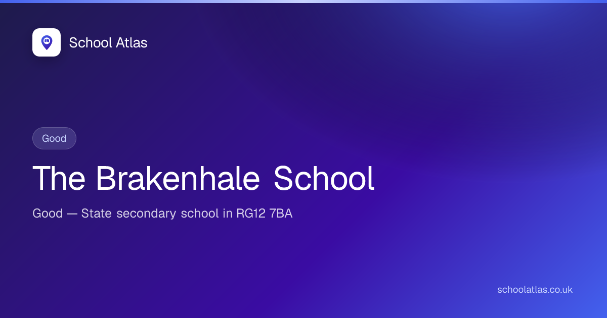 The Brakenhale School: Ofsted, Results & Catchment 2026 | Bracknell Forest