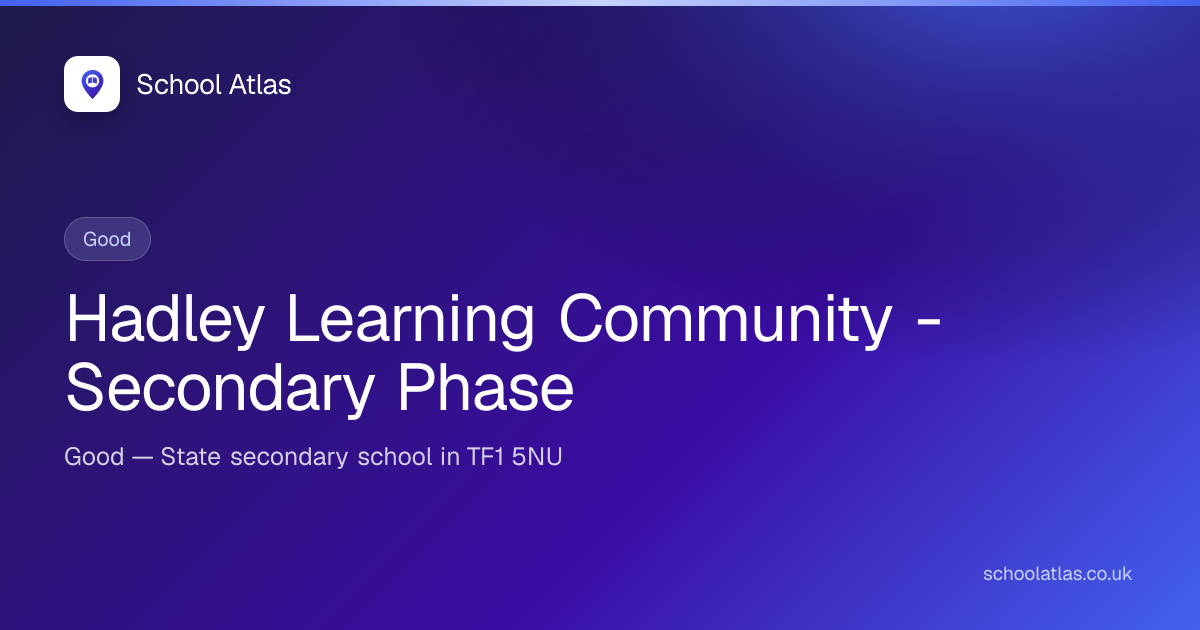 Hadley Learning Community - Secondary Phase: Ofsted, Results ...
