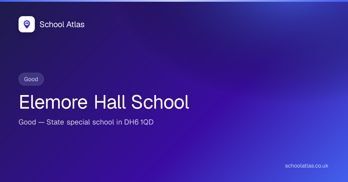 Elemore Hall School — Good | County Durham