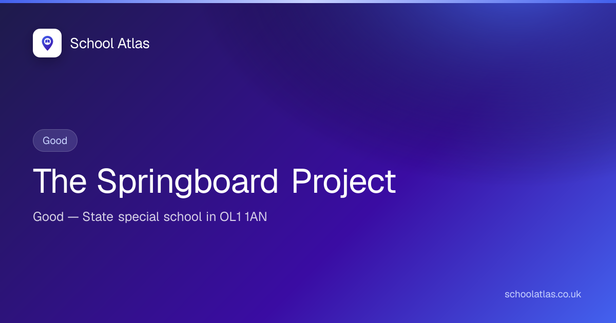 The Springboard Project: Ofsted, Results & Catchment 2026 | Oldham