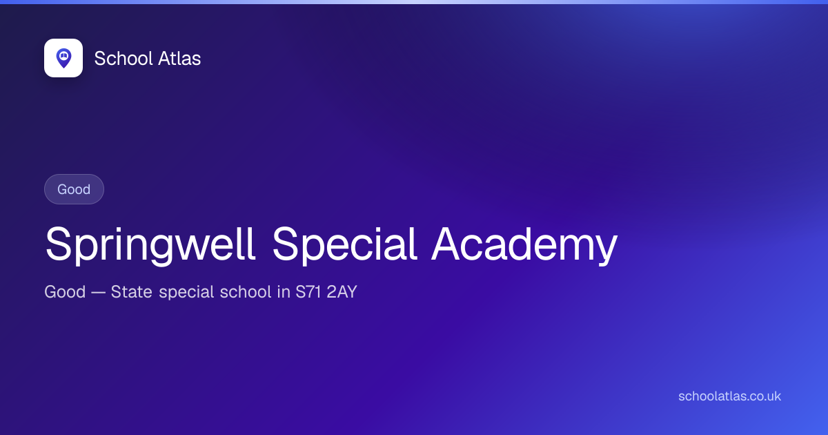 Springwell Special Academy — Good | Barnsley