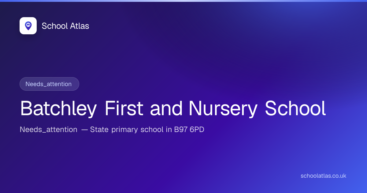 Batchley First and Nursery School | Worcestershire
