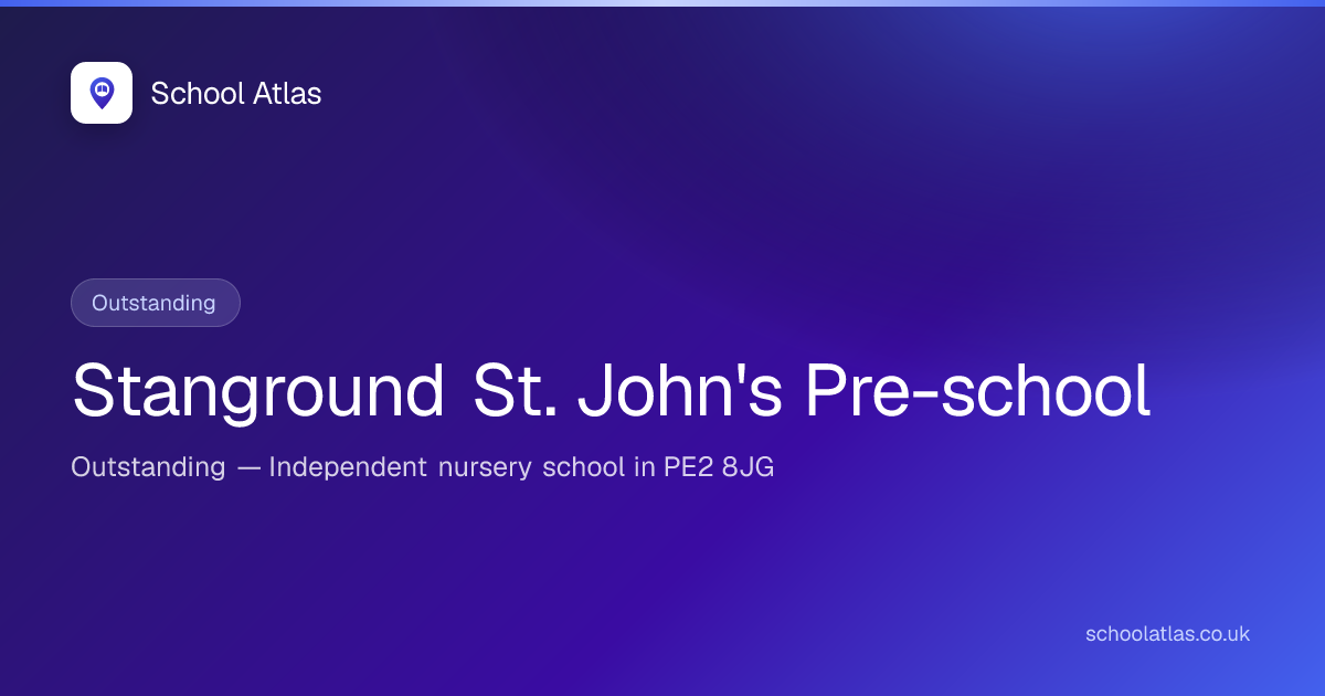 Stanground St. John's Pre-school: Ofsted & Fees 2026 | Peterborough
