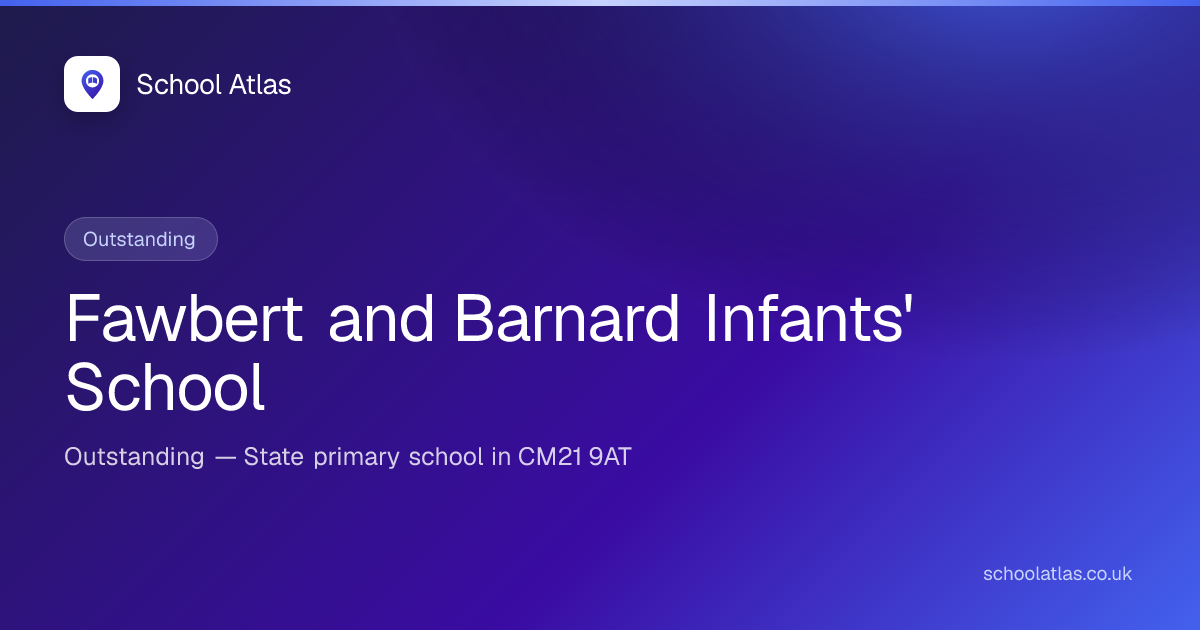 Fawbert and Barnard Infants' School: Ofsted, Results & Catchment 2026 ...