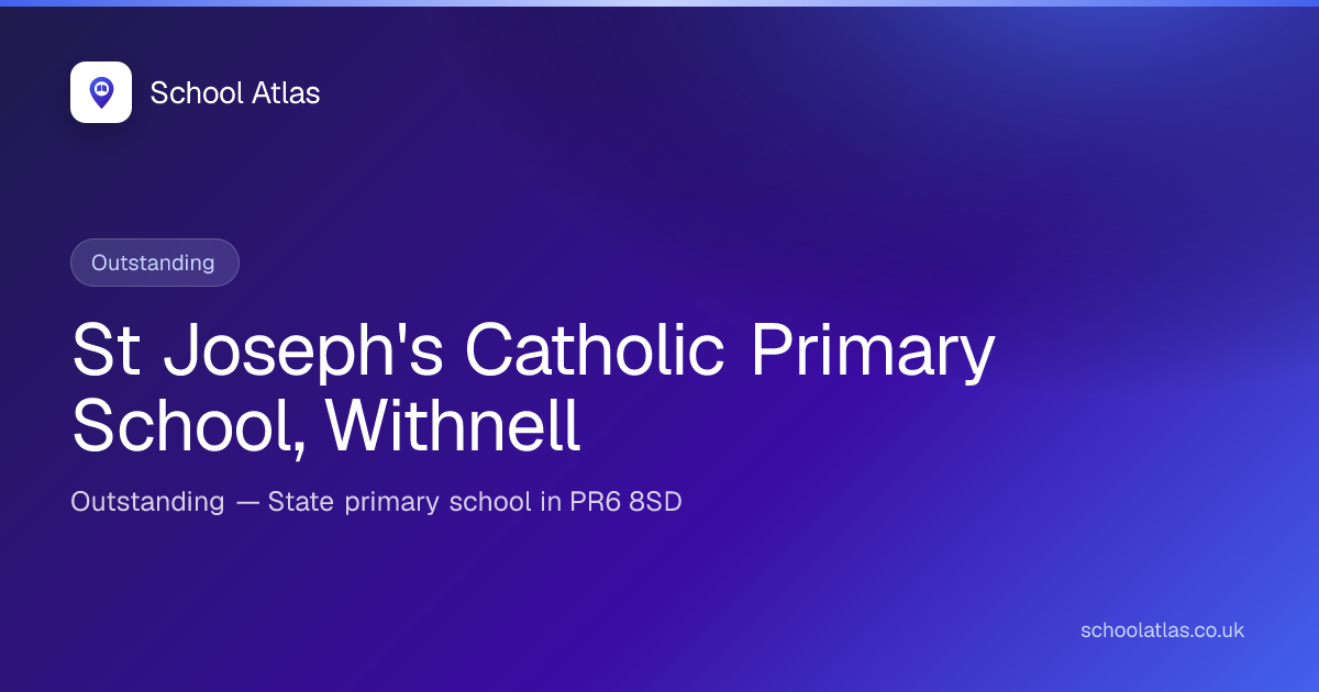 St Joseph's Catholic Primary School, Withnell — Outstanding | Lancashire