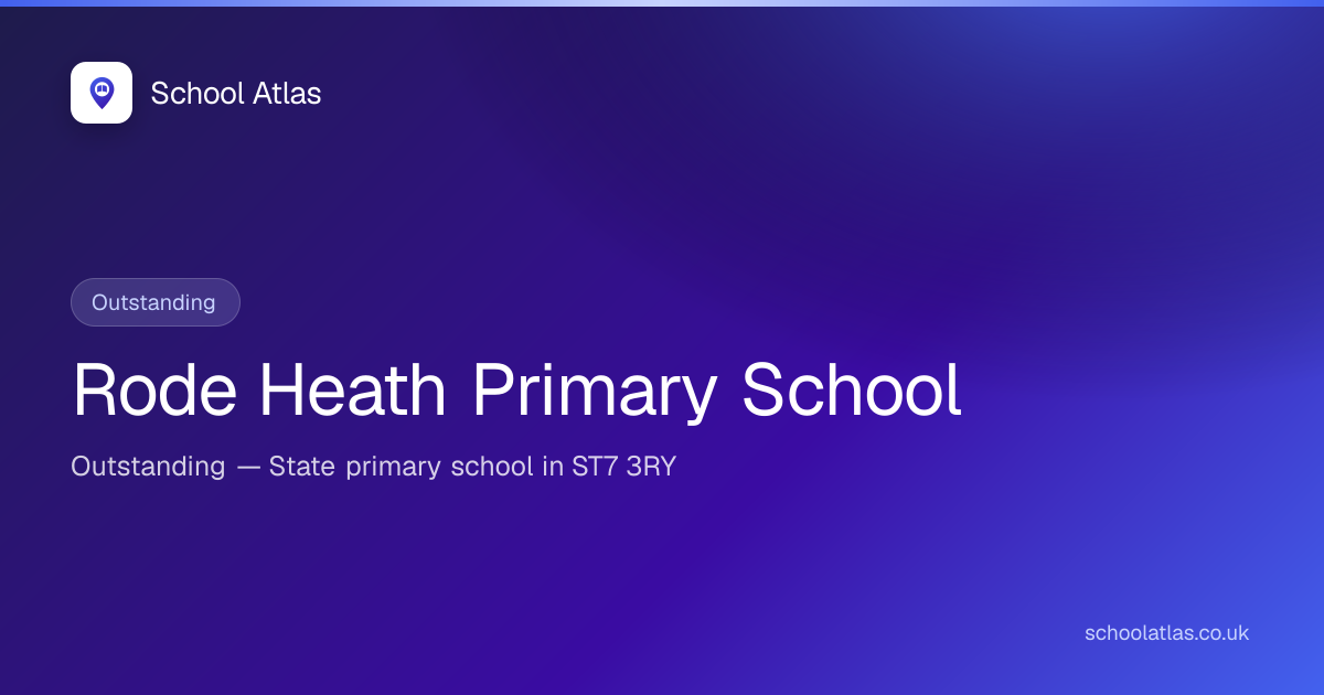 Rode Heath Primary School: Ofsted, Results & Catchment 2026