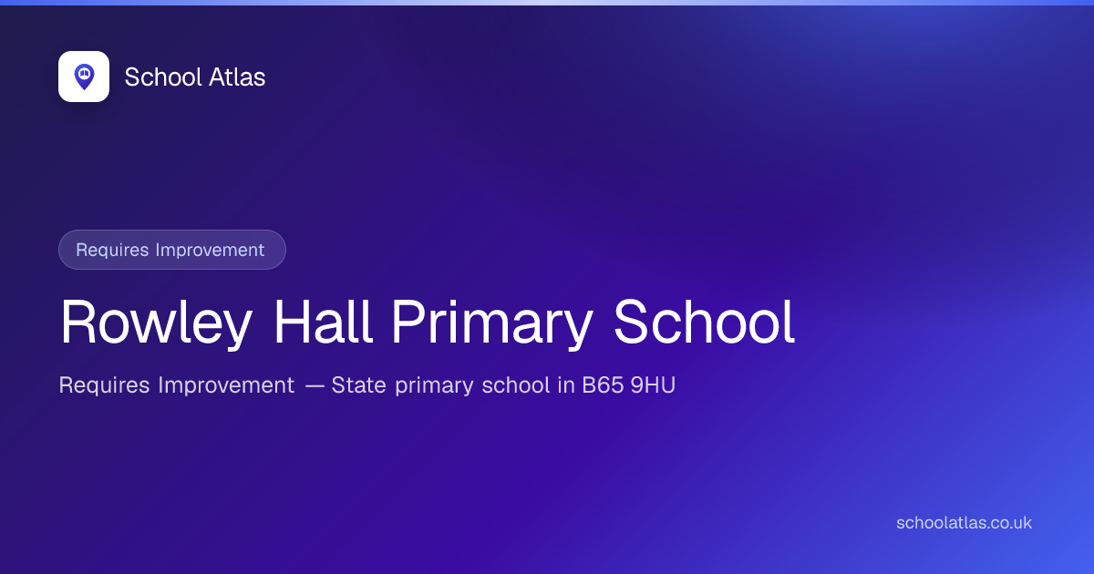Rowley Hall Primary School: Ofsted, Results & Catchment 2026