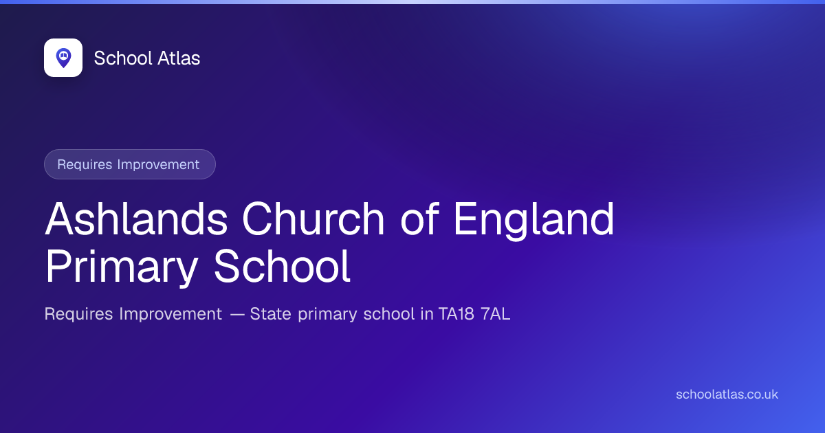 Ashlands Church of England Primary School — Requires Improvement | Somerset