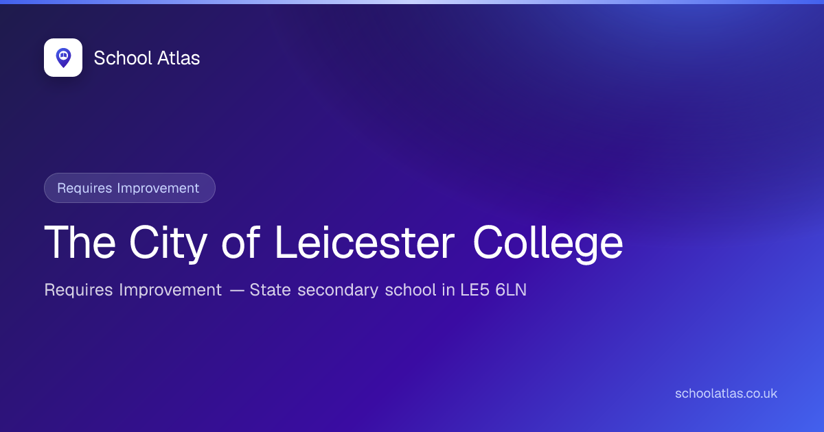 The City of Leicester College: Ofsted, Results & Catchment 2026 | Leicester