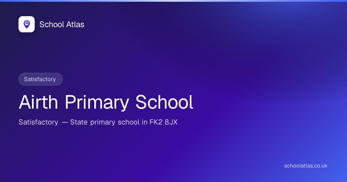 Airth Primary School: Education Scotland, Results & Catchment 2026 ...