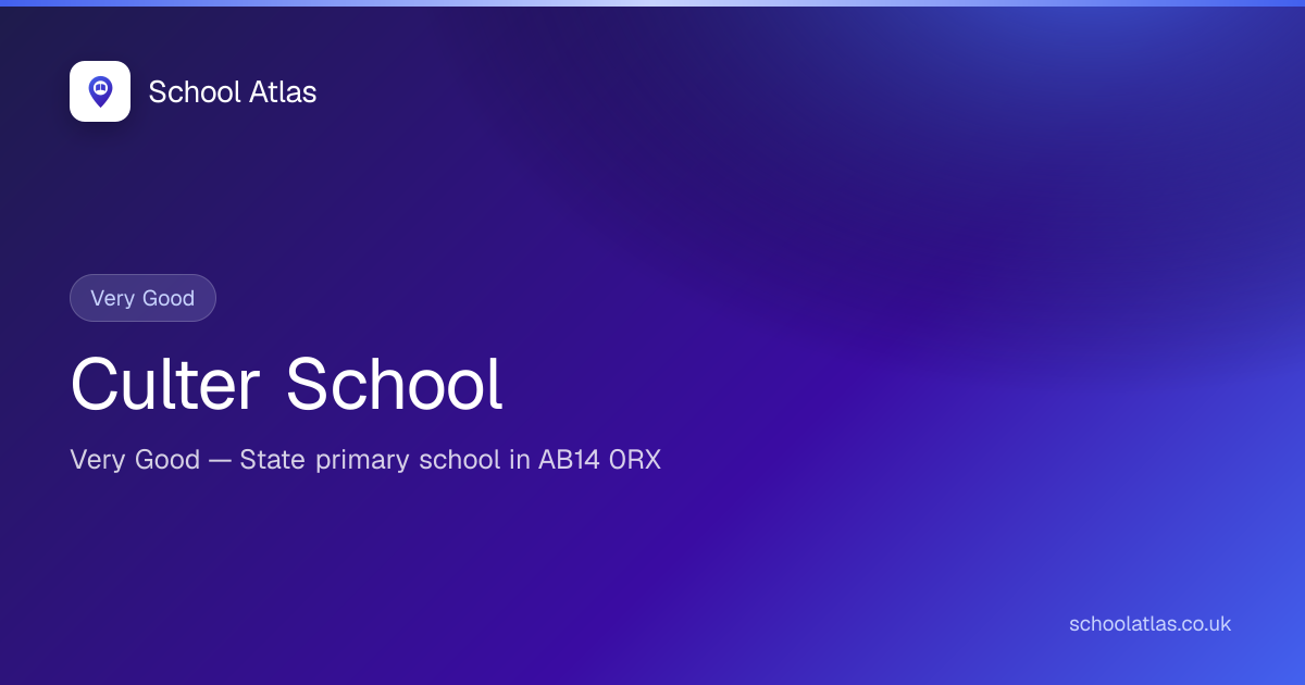 Culter School: Education Scotland, Results & Catchment 2026 | Aberdeen City