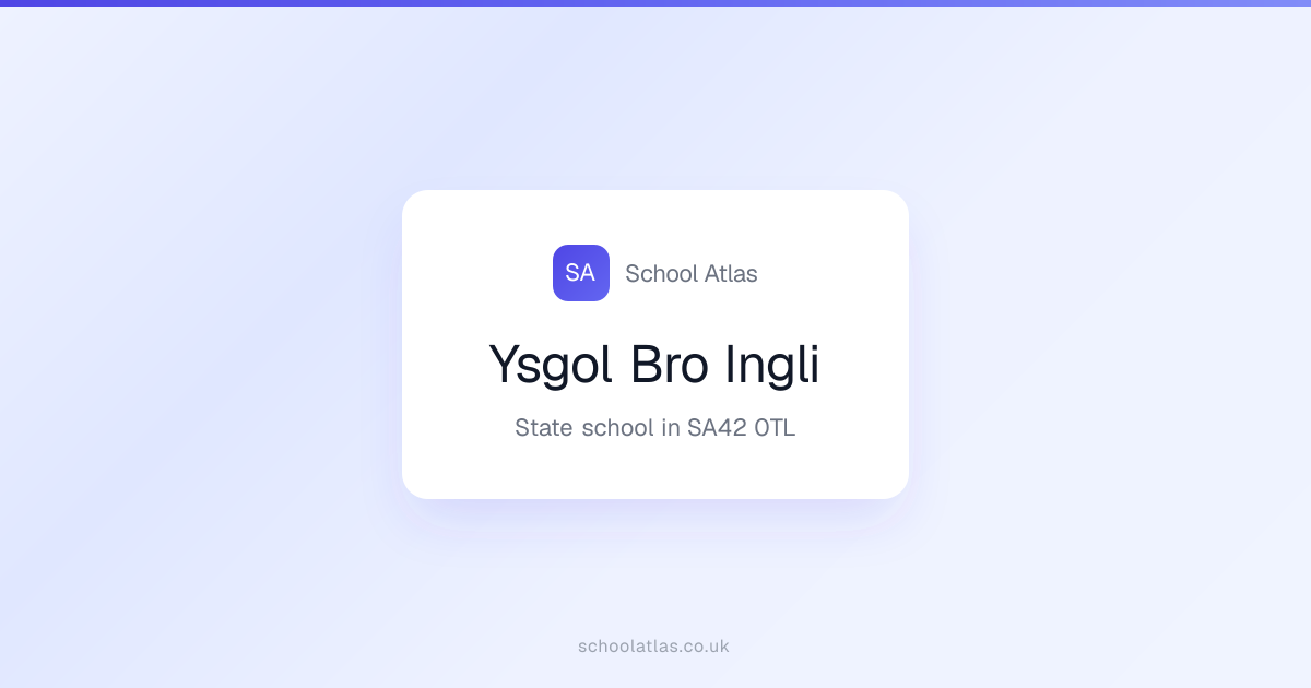 Ysgol Bro Ingli: Estyn, Results & Catchment 2026 | Pembrokeshire