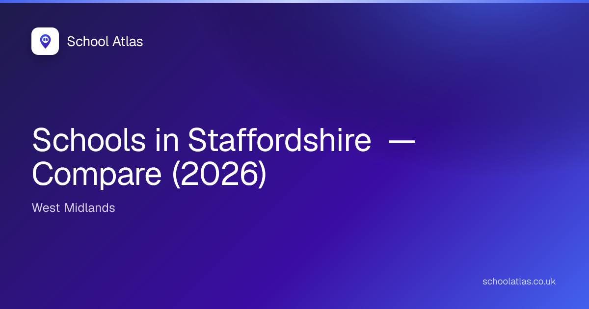 Schools in Staffordshire — Compare (2026) | School Atlas